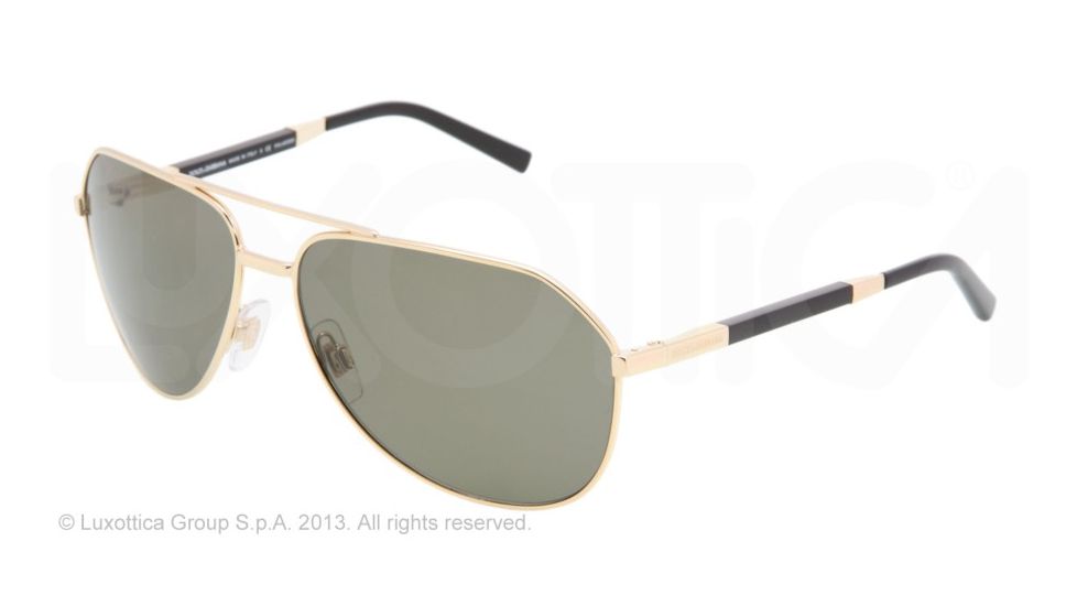 Dolce&amp;Gabbana ICONIC 45&amp;deg CUT DG2073K Progressive Prescription Sunglasses DG2073K-102758-61 - Lens Diameter 61 mm, Lens Diameter 61 mm, Frame Color Gold