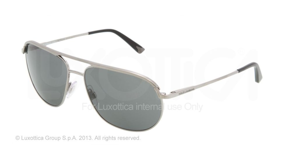 Dolce&amp;Gabbana EVERYDAY DG2092 Progressive Prescription Sunglasses DG2092-04-87-59 - Lens Diameter 59 mm, Frame Color Gunmetal