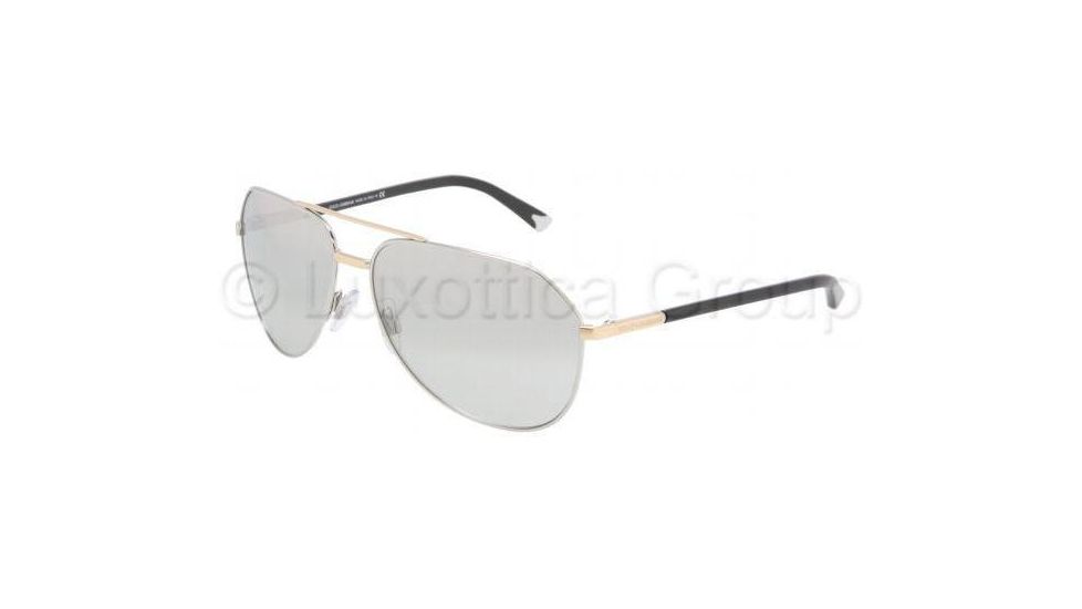 Dolce&amp;Gabbana DG2094 Sunglasses 024/6V-6114 - Silver/Gold Gray Mirror Silver Gradient