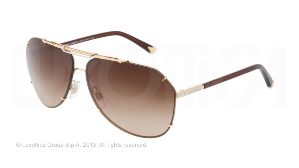 Dolce&amp;Gabbana ICONIC EVOLUTION DG2102 Single Vision Prescription Sunglasses DG2102-034-13-64 - Lens Diameter 64 mm, Lens Diameter 64 mm, Frame Color Gold