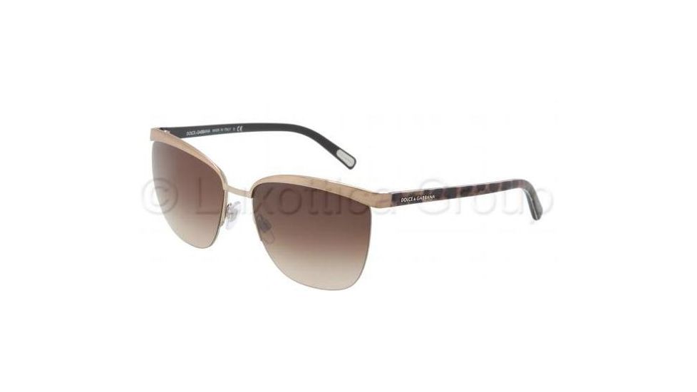 Dolce&amp;Gabbana DG2104 Sunglasses 111113-5717 - Brown Frame, Brown Gradient Lenses