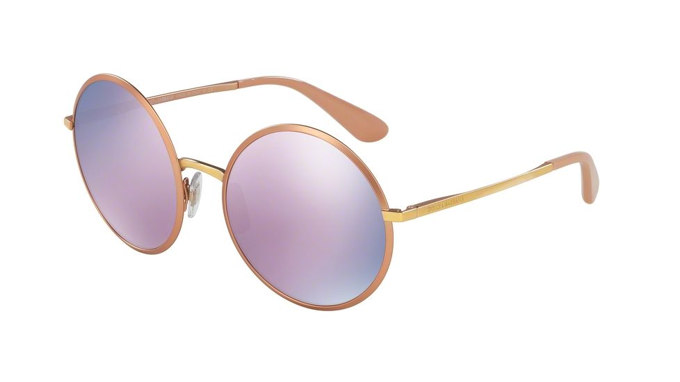Dolce&amp;Gabbana DG2155 Bifocal Prescription Sunglasses DG2155-12945R-56 - Lens Diameter 56 mm, Frame Color Matte Pink Gold