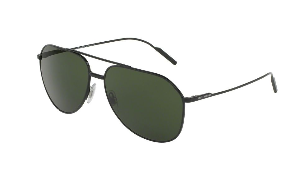 Dolce&amp;Gabbana DG2166 Single Vision Prescription Sunglasses DG2166-01-71-61 - Lens Diameter 61 mm, Frame Color Black