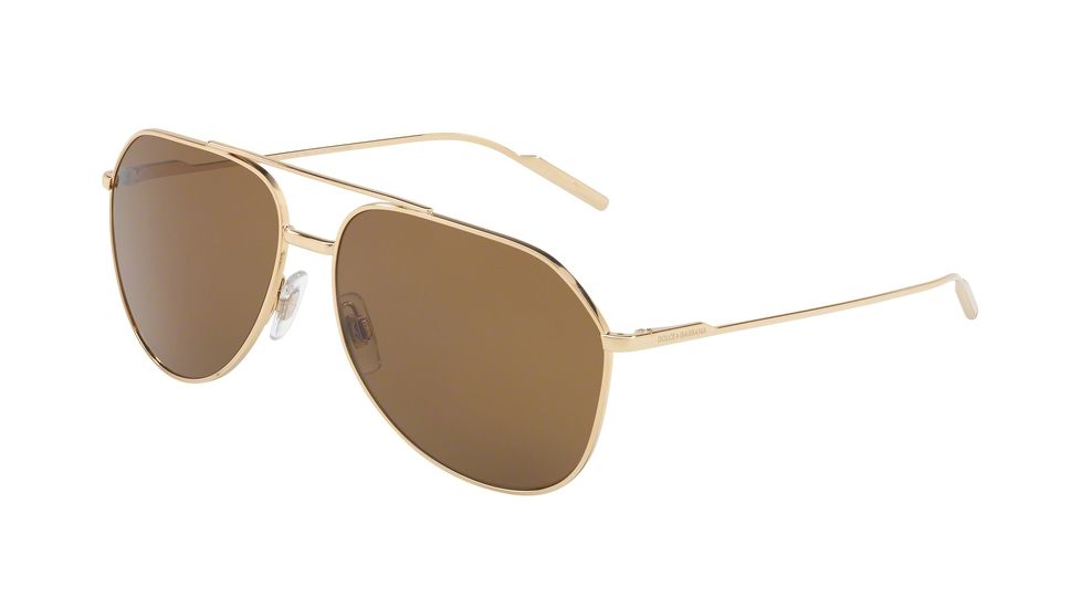 Dolce&amp;Gabbana DG2166 Single Vision Prescription Sunglasses DG2166-02-83-61 - Lens Diameter 61 mm, Frame Color Gold