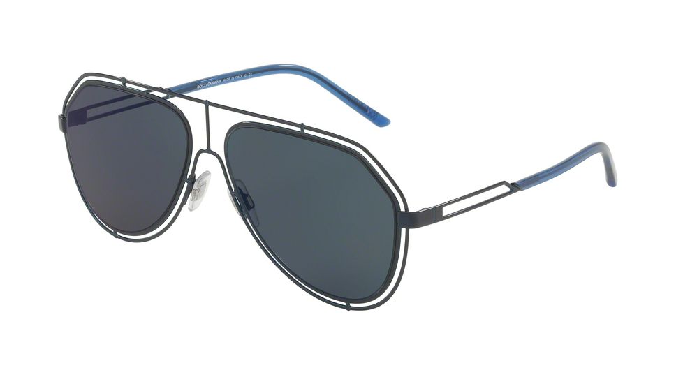 Dolce&amp;Gabbana DG2176 Single Vision Prescription Sunglasses DG2176-131096-59 - Lens Diameter 59 mm, Frame Color Blue