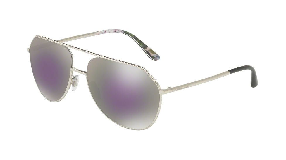Dolce&amp;Gabbana DG2191 Bifocal Prescription Sunglasses DG2191-05-25-59 - Lens Diameter 59 mm, Frame Color Silver