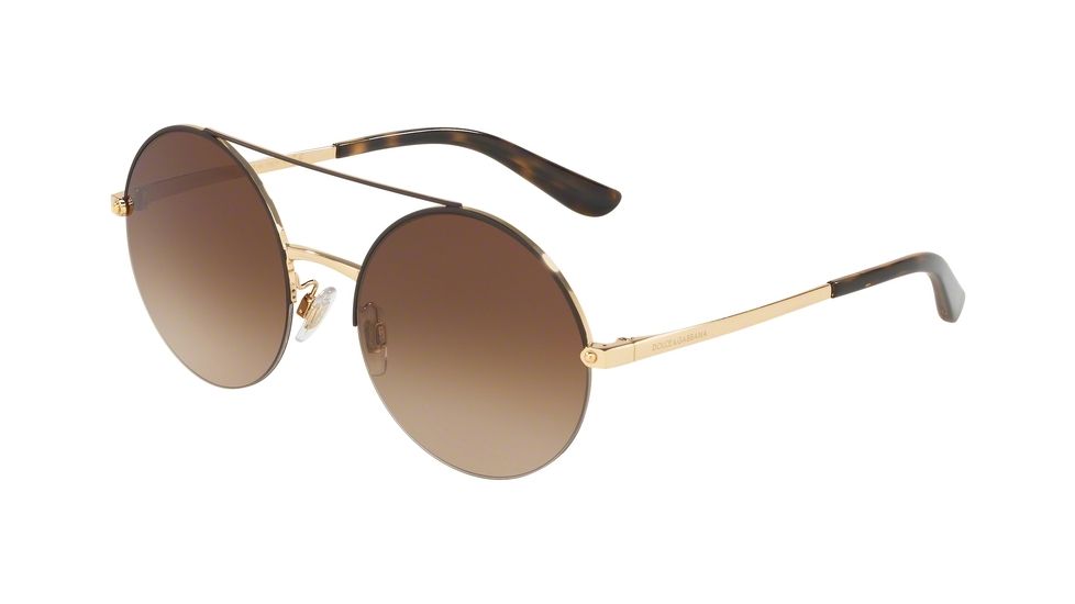 Dolce&amp;Gabbana DG2237 Sunglasses 132013-54 - , Brown Gradient Lenses