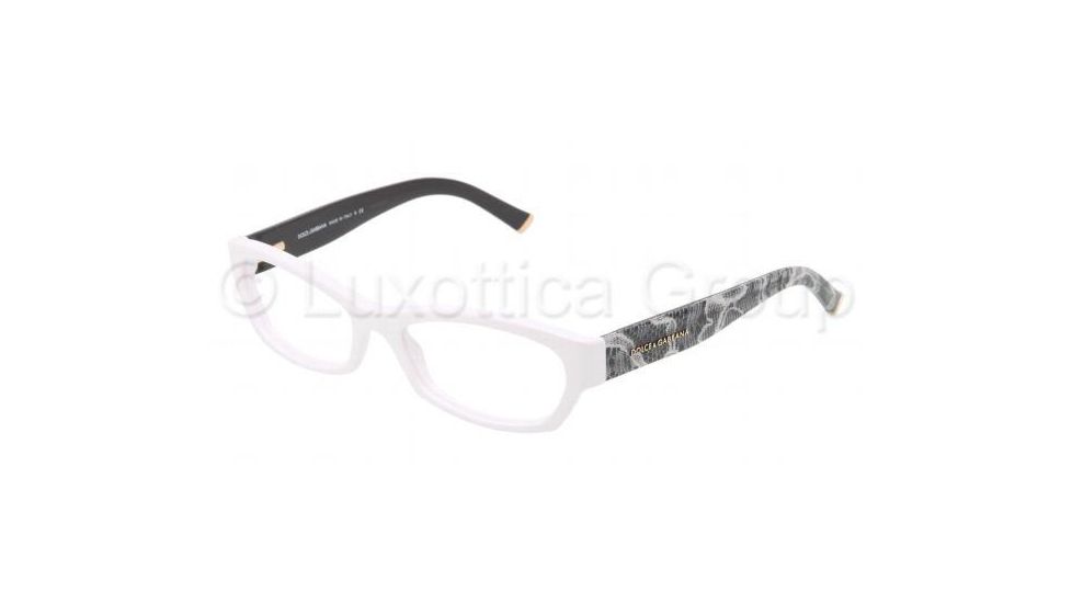 Dolce&Gabbana DG3115 Single Vision Prescription Eyeglasses 2565-5117 - White Frame