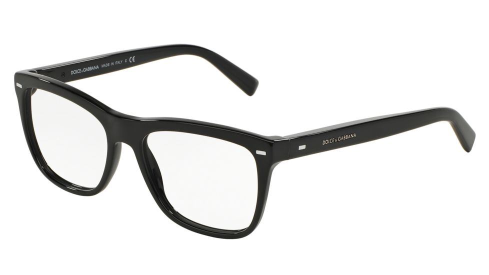 Dolce&amp;Gabbana DG3226 Single Vision Prescription Eyeglasses 501-52 - Black Frame
