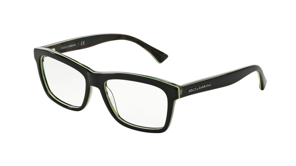 Dolce&amp;Gabbana DG3235F Bifocal Prescription Eyeglasses 2953-55 - Black/fluo Yellow/camo Frame