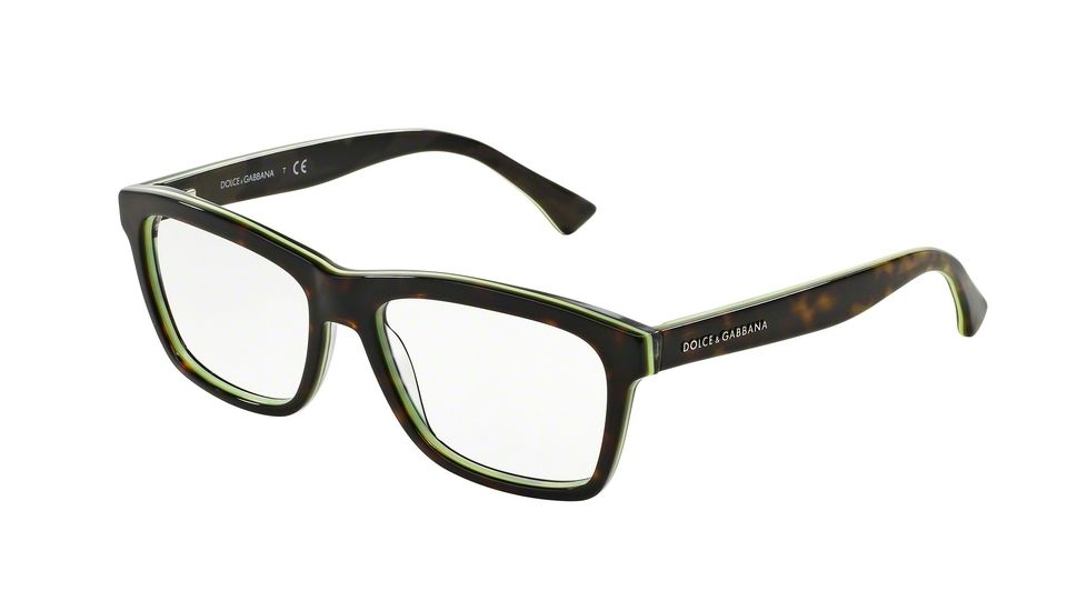 Dolce&amp;Gabbana DG3235F Bifocal Prescription Eyeglasses 2961-55 - Havana/yellow Fluo/camo Frame