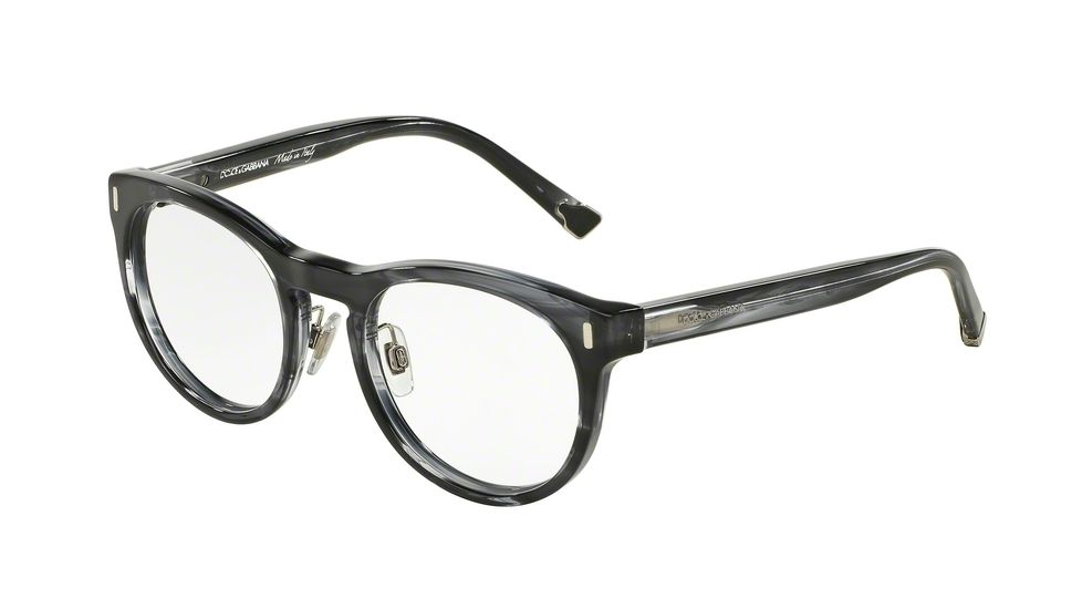 Dolce&amp;Gabbana DG3240 Bifocal Prescription Eyeglasses 2924-49 - Striped Anthracite Frame