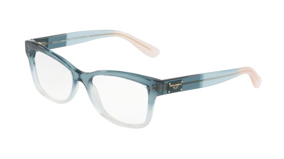 Dolce&Gabbana DG3254 Progressive Prescription Eyeglasses 3059-52 - Blue Gradient/azure/powder Frame
