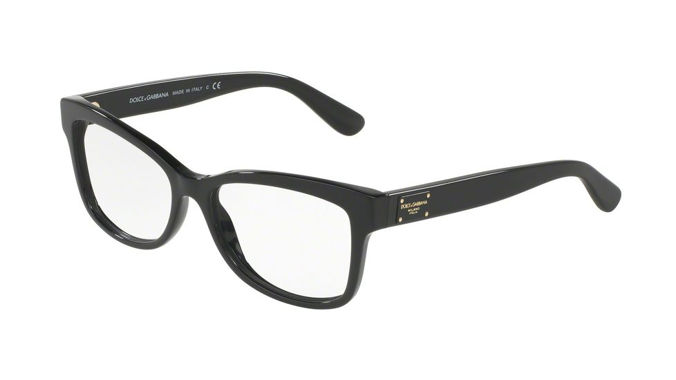 Dolce&Gabbana DG3254 Progressive Prescription Eyeglasses 501-52 - Black Frame