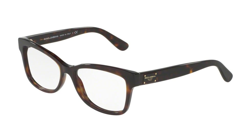 Dolce&Gabbana DG3254 Progressive Prescription Eyeglasses 502-52 - Havana Frame