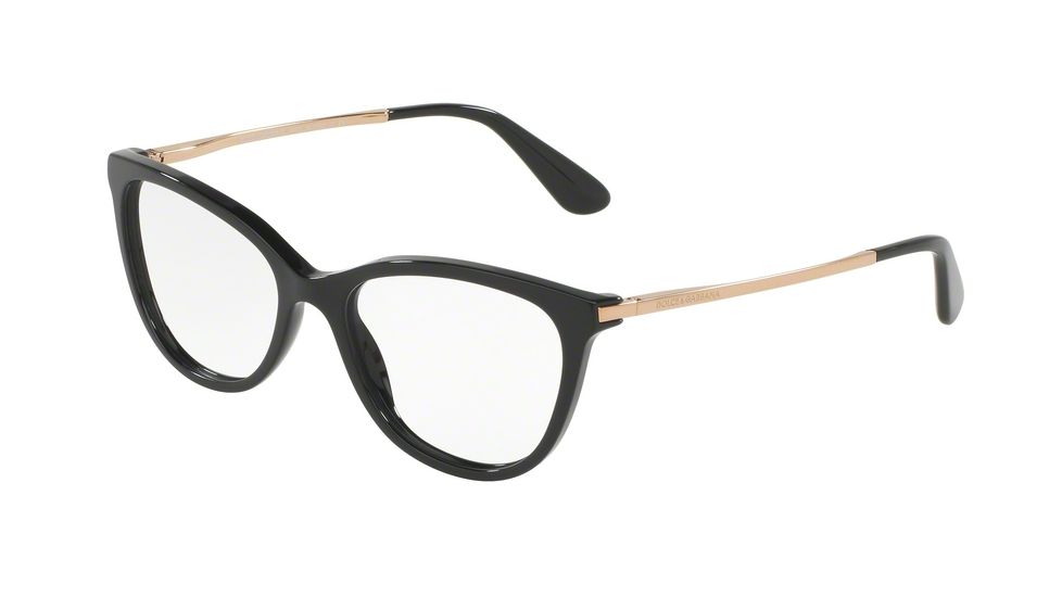 Dolce&amp;Gabbana DG3258F Single Vision Prescription Eyeglasses 501-54 - Black Frame