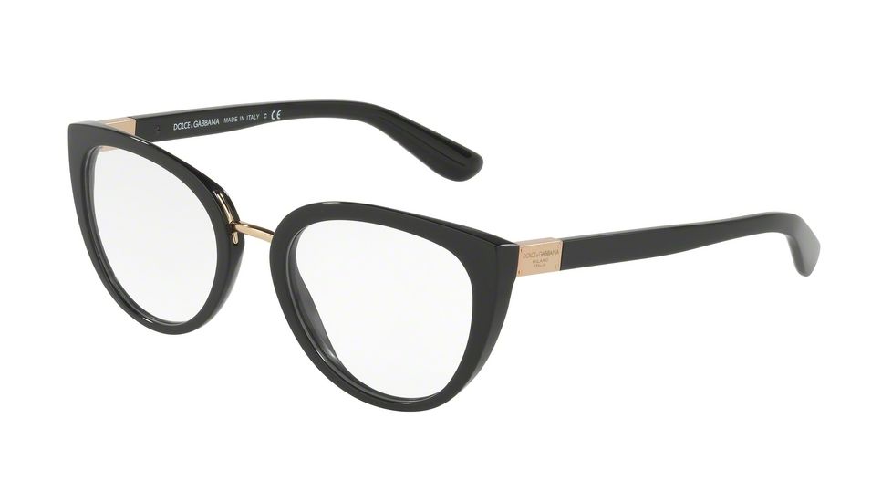 Dolce&amp;Gabbana DG3262F Progressive Prescription Eyeglasses 501-53 - Black Frame