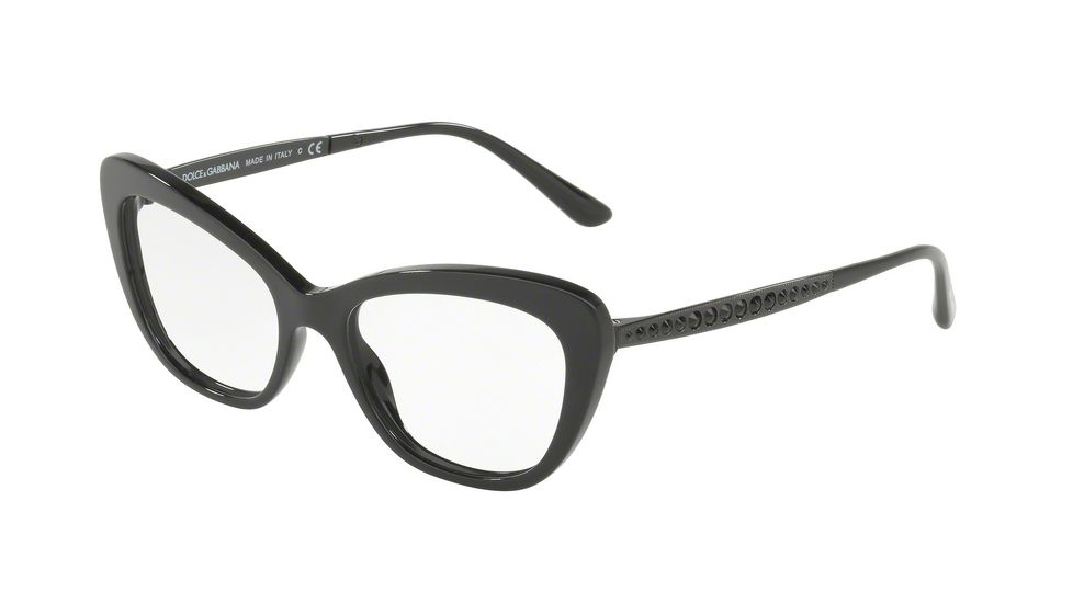Dolce&amp;Gabbana DG3275B Single Vision Prescription Eyeglasses 2525-52 - Black Frame