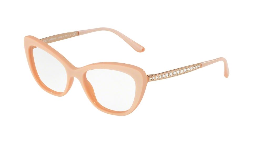 Dolce&amp;Gabbana DG3275B Single Vision Prescription Eyeglasses 3099-52 - Pearl Pink Frame