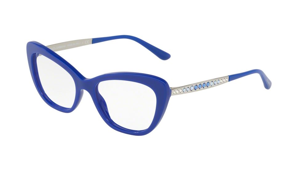 Dolce&amp;Gabbana DG3275B Single Vision Prescription Eyeglasses 3119-52 - Blue Frame