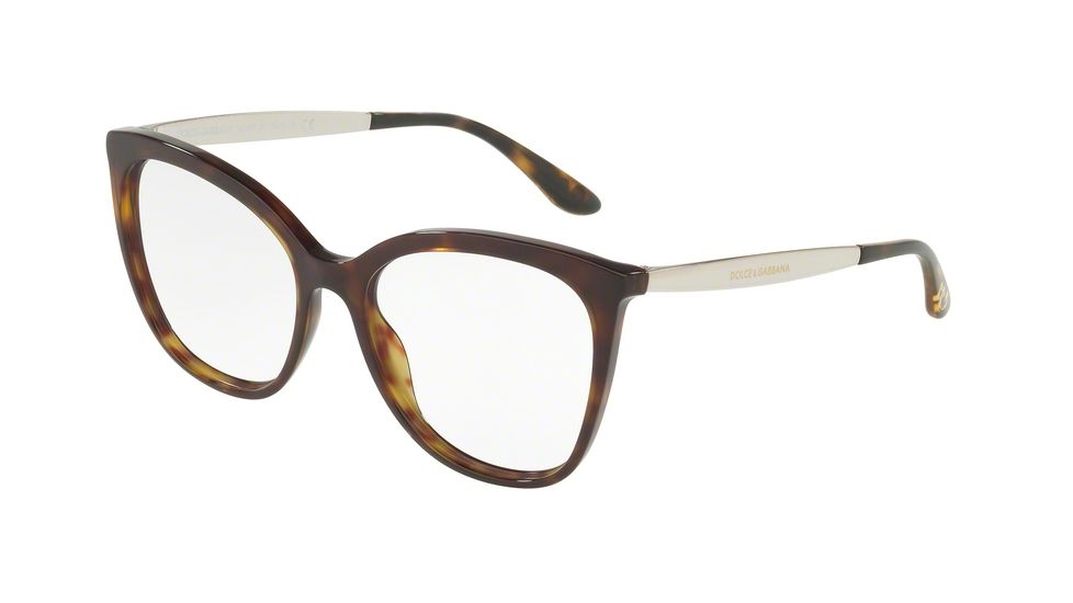Dolce&amp;Gabbana DG3278F Single Vision Prescription Eyeglasses 502-54 - Havana Frame