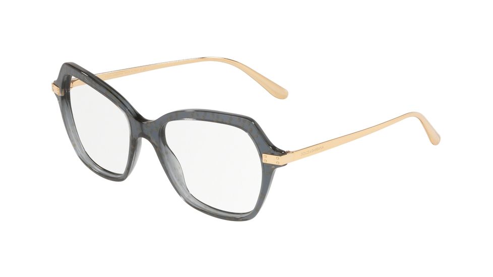 Dolce&amp;Gabbana DG3311 Eyeglass Frames 3210-51 - Transparent Black Pois Gold