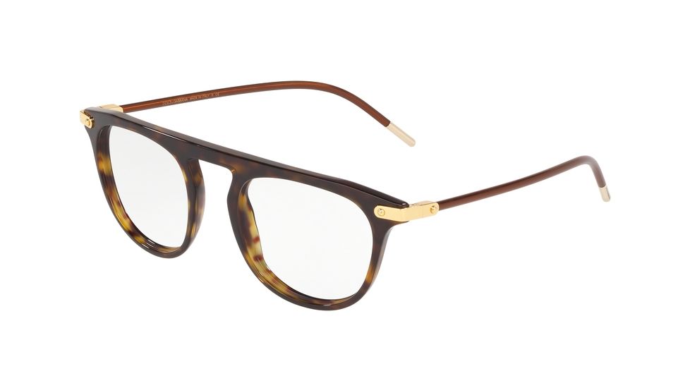Dolce&amp;Gabbana DG3318 Progressive Prescription Eyeglasses, 48mm, Havana, DG3318-502-48-PRO