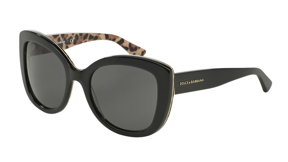 Dolce&amp;Gabbana DG4233F Bifocal Prescription Sunglasses DG4233F-285787-53 - Lens Diameter 53 mm, Frame Color Top Black On Leo