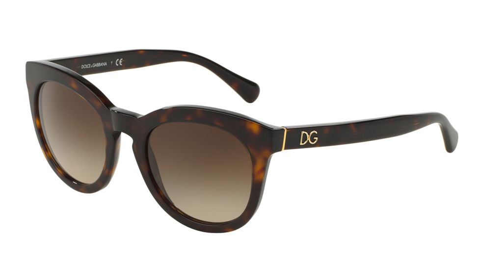 Dolce&amp;Gabbana DG4249 Single Vision Prescription Sunglasses DG4249-502-13-50 - Lens Diameter 50 mm, Frame Color Havana