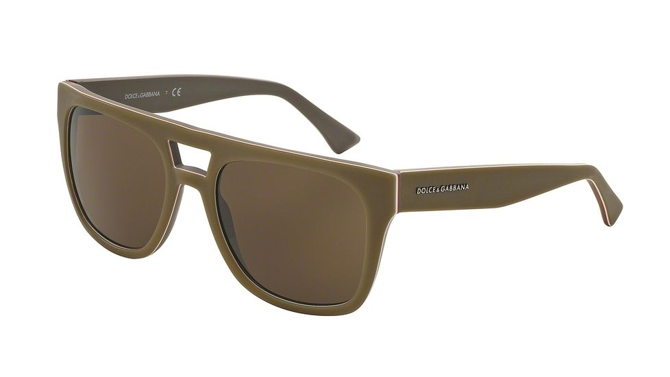 Dolce&amp;Gabbana DG4255 Progressive Prescription Sunglasses DG4255-296273-56 - Lens Diameter 56 mm, Frame Color Olive/red/matte Mud