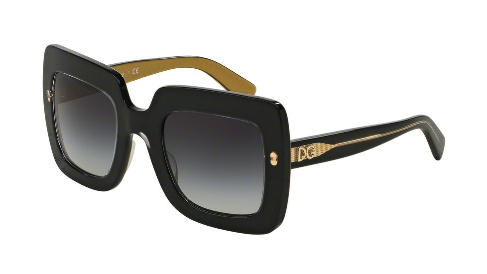Dolce&amp;Gabbana DG4263 Bifocal Prescription Sunglasses DG4263-29558G-50 - Lens Diameter 50 mm, Frame Color Top Black On Gold