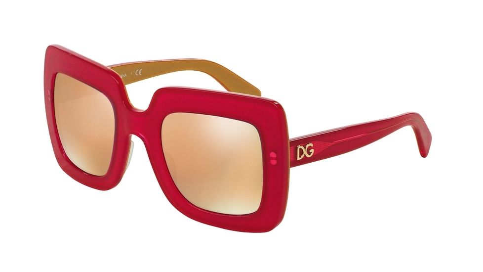 Dolce&amp;Gabbana DG4263 Bifocal Prescription Sunglasses DG4263-29575R-50 - Lens Diameter 50 mm, Frame Color Top Fuxia On Gold