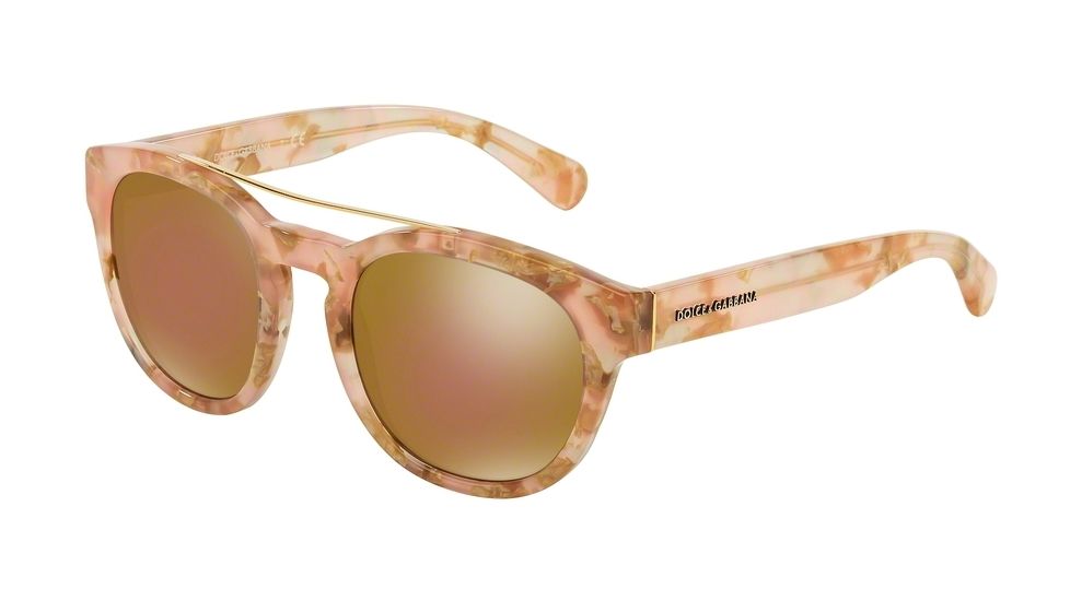 Dolce&amp;Gabbana DG4274 Sunglasses 2928F9-50 - Powder Marble Frame, Brown Mirror Bronze Lenses