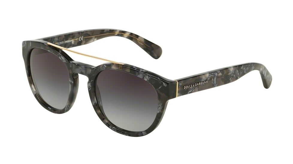 Dolce&amp;Gabbana DG4274 Sunglasses 29338G-50 - Dark Grey Marble Frame, Grey Gradient Lenses