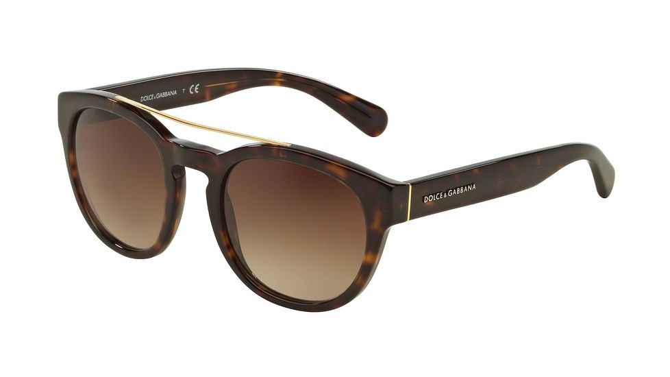 Dolce&amp;Gabbana DG4274 Sunglasses 502/13-50 - Havana Frame, Brown Gradient Lenses