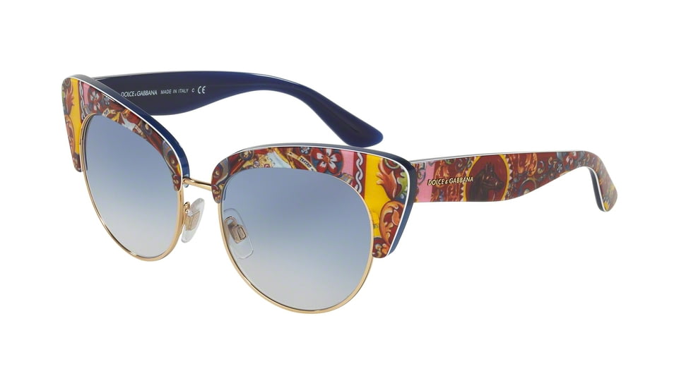 Dolce&amp;Gabbana DG4277 Sunglasses 303619-52 - Top Handcart/blue Frame, Blue Gradient Lenses