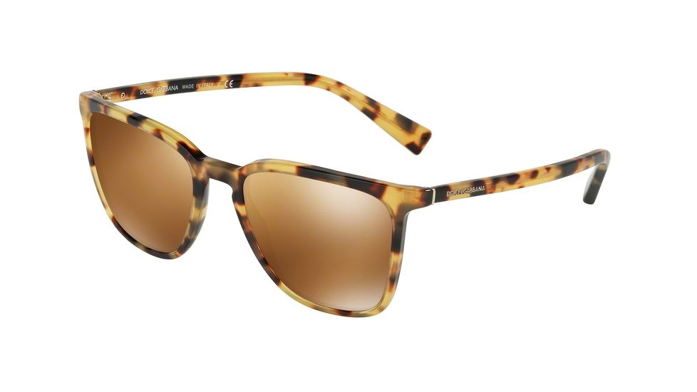 Dolce&amp;Gabbana DG4301 Single Vision Prescription Sunglasses DG4301-512-6H-53 - Lens Diameter 53 mm, Frame Color Cube Havana