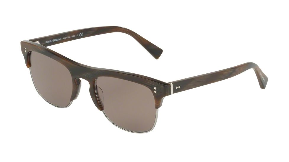 Dolce&amp;Gabbana DG4305 Bifocal Prescription Sunglasses DG4305-31184R-53 - Lens Diameter 53 mm, Frame Color Striped Bordeaux/gunmetal