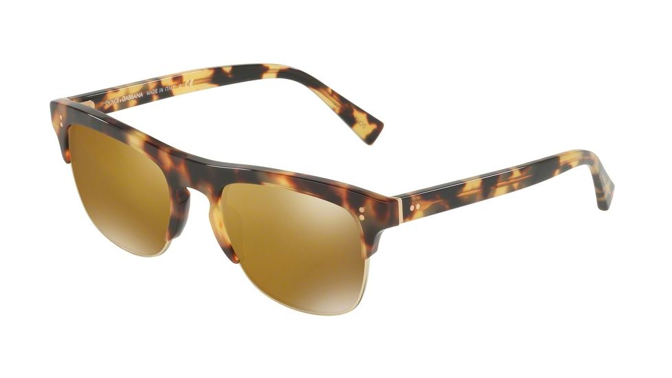 Dolce&amp;Gabbana DG4305 Bifocal Prescription Sunglasses DG4305-512-W4-53 - Lens Diameter 53 mm, Frame Color Light Havana/pale Gold