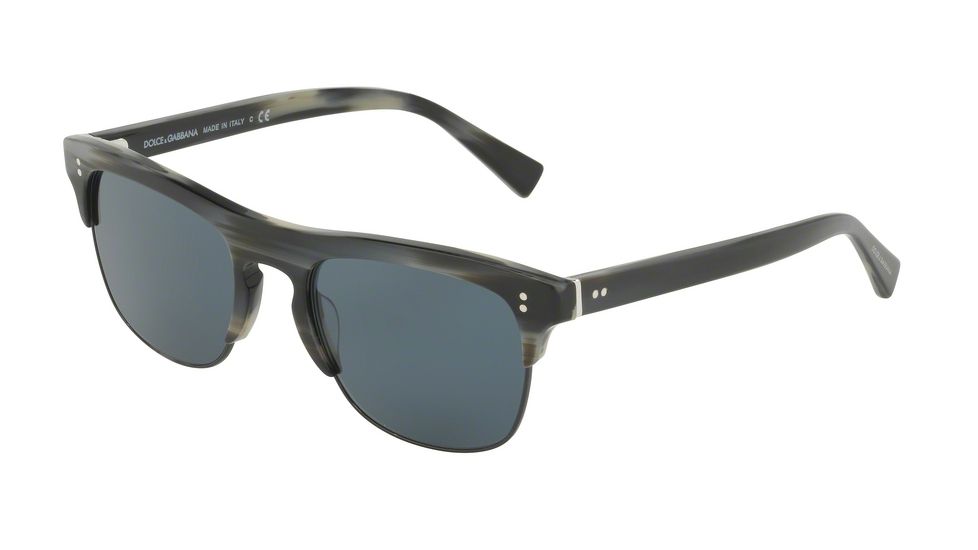 Dolce&amp;Gabbana DG4305F Progressive Prescription Sunglasses DG4305F-3117R5-53 - Lens Diameter 53 mm, Frame Color Striped Blue/black