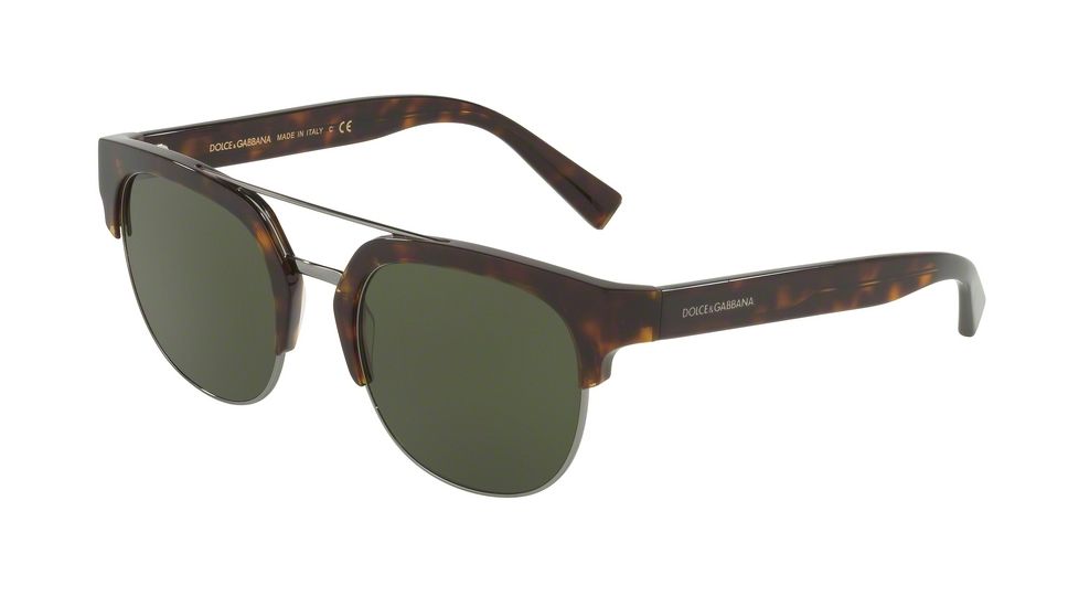 Dolce&amp;Gabbana DG4317 Single Vision Prescription Sunglasses DG4317-502-71-53 - Lens Diameter 53 mm, Frame Color Havana