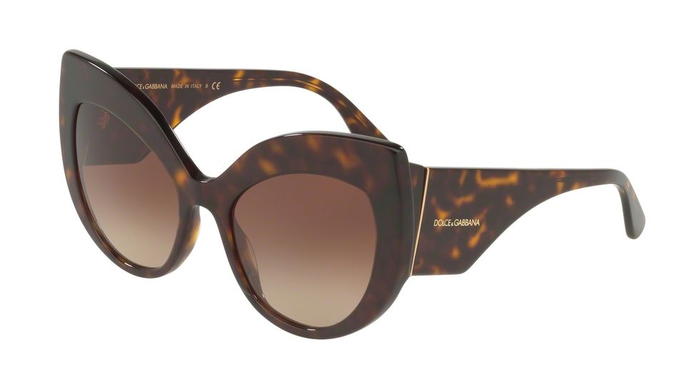 Dolce&amp;Gabbana DG4321 Single Vision Prescription Sunglasses DG4321-502-13-55 - Lens Diameter 55 mm, Frame Color Havana