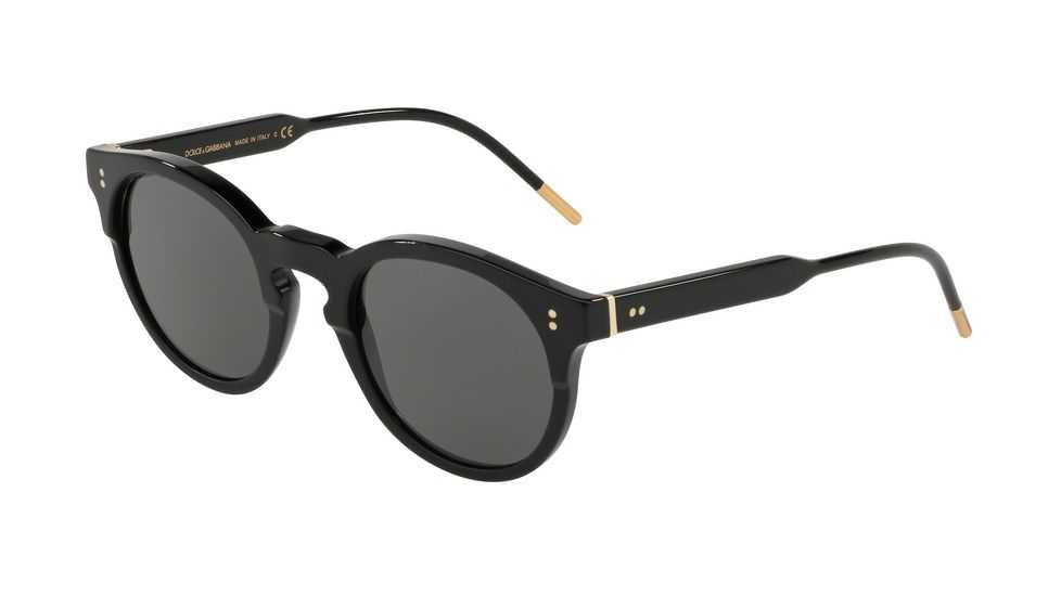 Dolce&amp;Gabbana DG4329F Prescription Sunglasses, 50mm, Black / Matte Black, DG4329F-501-R5-50-SV
