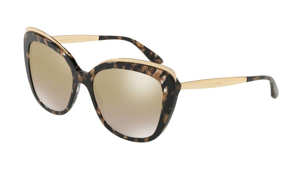 Dolce&amp;Gabbana DG4332F Progressive Prescription Sunglasses, 57mm, Cube Black/gold, DG4332F-911-6E-57-PRO