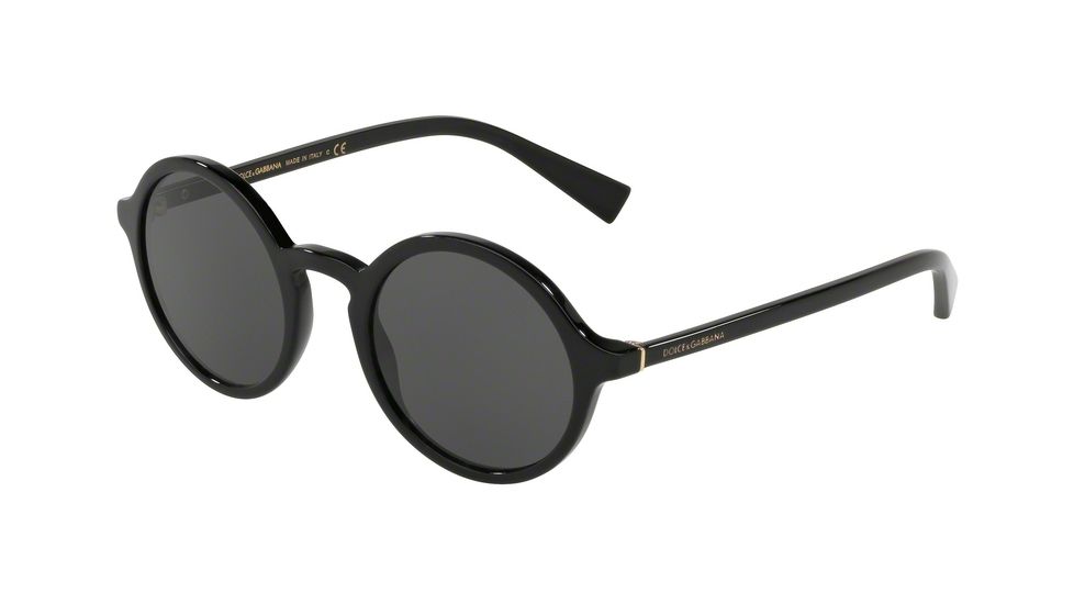 Dolce&amp;Gabbana DG4342 Sunglasses 501/87-49 - Black Frame, Grey Lenses