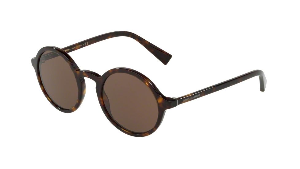 Dolce&amp;Gabbana DG4342 Sunglasses 502/73-49 - Havana Frame, Brown Lenses