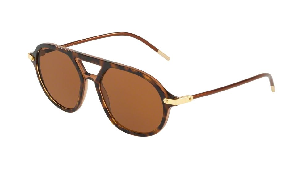 Dolce&Gabbana DG4343 Bifocal Prescription Sunglasses, 54mm, Top Havana On Transp Brown, DG4343-318573-54-BI