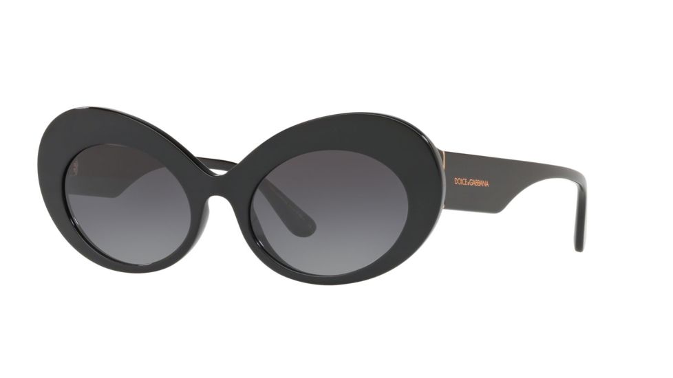Dolce&amp;Gabbana DG4345F Bifocal Prescription Sunglasses, 55mm, Black, DG4345F-501-8G-55-BI