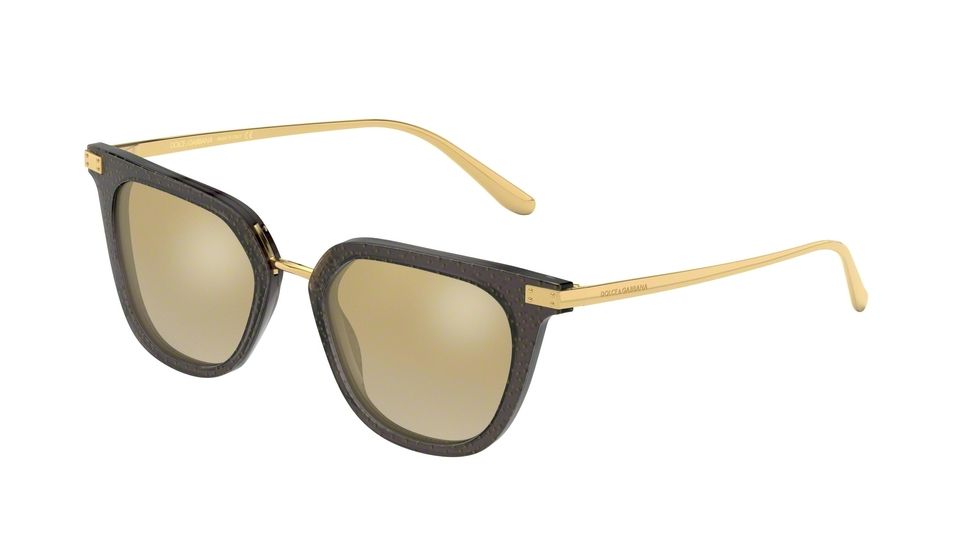 Dolce&amp;Gabbana DG4363F Sunglasses 32106E-52 - , Grad Light Brown Mirror Gold Lenses