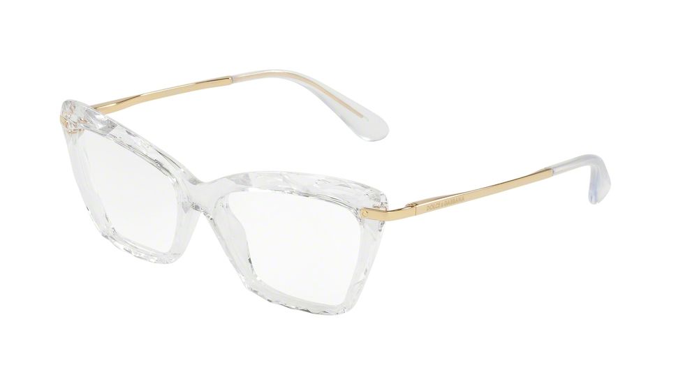 Dolce&amp;Gabbana DG5025 Single Vision Prescription Eyeglasses 3133-53 - Crystal Frame